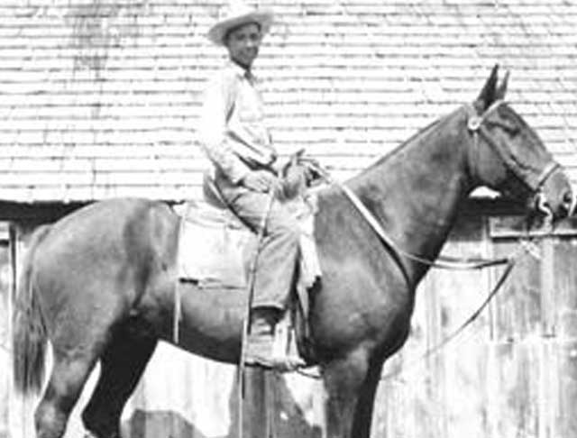 Bud at age 11 on horseback at the K-K Ranch.