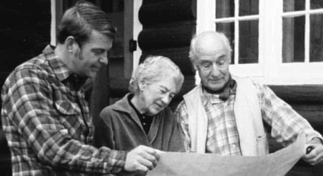 Former Idaho State Parks Director Steve Bly looks over the park plans with Roland and Gladys Harriman in the 1970s. The Harrimans inspired the creation of Idaho’s state parks sytstem with their 16,000-acre gift of the Railroad Ranch to the state of Idaho. 