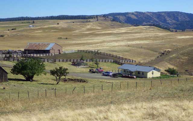 The High Range Ranch headquarters are located on the Joseph Plains, a remote but beautiful spot that’s well-suited for cattle ranching. 