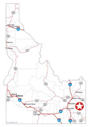 Easter Idaho Range Map