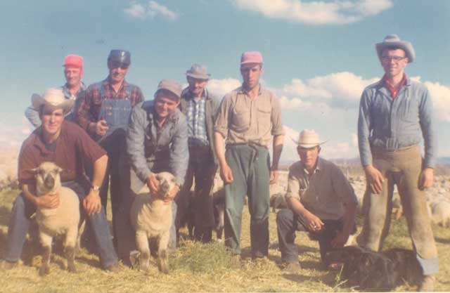 Henry, far right, and the Etcheverry sheep crew in 1967. 